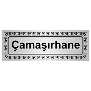 Çamaşırhane 7cmx20cm Metal Yönlendi̇rme Levhasigümüş Renk Metal