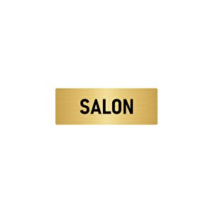 Metal Yönlendirme Levhası, Departman Kapı İsimliği Salon 5x20 Cm Altın Renk