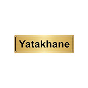 Yatakhane Yönlendi̇rme Levhasi 7cmx20cm Altin Renk Metal