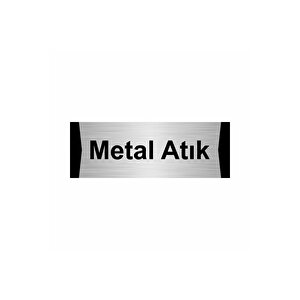 Metal Atık 10x20cm Gümüş Renk Metal Yönlendirme Levhası