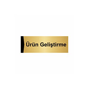 Ürün Geliştirme 5x20cm Altın Renk Metal Yönlendirme Levhası