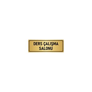 Metal Yönlendirme Levhası, Departman Kapı İsimliği Ders Çalışma S 7x20 Cm Altın Renk