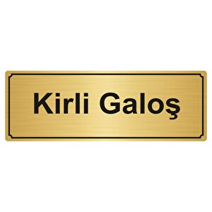 Ki̇rli̇ Galoş Yönlendi̇rme Levhasi 10cmx20cm Altin Renk Metal