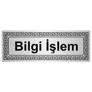 Bilgi İşlem 7cmx20cm Metal Yönlendi̇rme Levhasigümüş Renk Metal