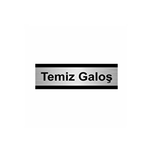 Temiz Galoş 7x20cm Gümüş Renk Metal Yönlendirme Levhası