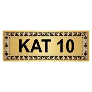 Kat 10 7cmx20cm Metal Yönlendi̇rme Levhasi Altin Renk Metal