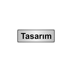 Tasarim Yönlendi̇rme Levhasi 7cmx20cmgümüş Renk Metal