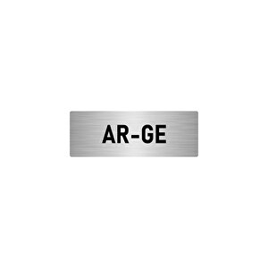 Metal Yönlendirme Levhası, Departman Kapı İsimliği Ar-ge 7x20 Cm Gümüş Renk