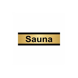 Sauna 10x20cm Altın Renk Metal Yönlendirme Levhası