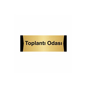 Toplantı Odası 7x20cm Altın Renk Metal Yönlendirme Levhası