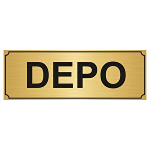 Depo Yönlendi̇rme Levhasi 10cmx20cm Altin Renk Metal