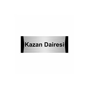 Kazan Dairesi 10x20cm Gümüş Renk Metal Yönlendirme Levhası