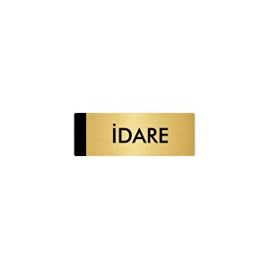 Metal Yönlendirme Levhası, Departman Kapı Isimliği İdare 10x20 Cm Altın Renk