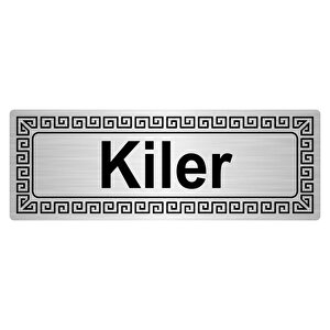 Kiler 7cmx20cm Metal Yönlendi̇rme Levhasi Gümüş Renk Metal