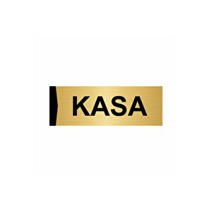 Kasa 7x20cm Altın Renk Metal Yönlendirme Levhası