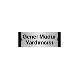 Genel Müdür Yardımcısı 7x20cm Gümüş Renk Metal Yönlendirme Levhası