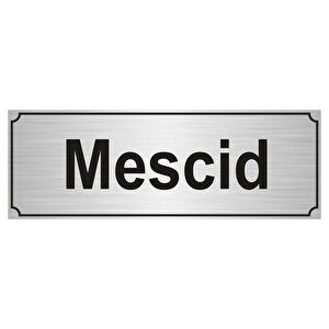 Mesci̇d Yönlendi̇rme Levhasi 7cmx20cm Gümüş Renk Metal