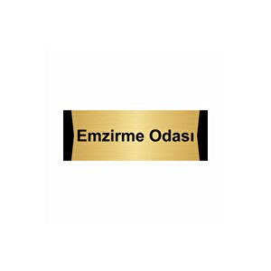 Emzirme Odası 10x20cm Altın Renk Metal Yönlendirme Levhası