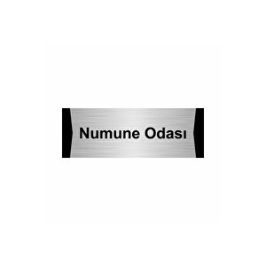 Numune Odası 7x20cm Gümüş Renk Metal Yönlendirme Levhası
