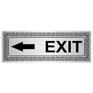 Exit Sola 7cmx20cm Metal Yönlendi̇rme Levhasi Gümüş Renk Metal