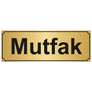 Mutfak Yönlendi̇rme Levhasi 5cmx20cm Altin Renk Metal