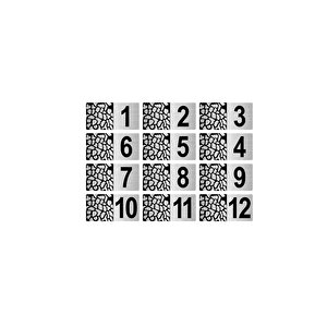 Metal Kapı Masa Dolap Posta Kutusu Numarası 6x12 Cm Gümüş Renk (1…12)
