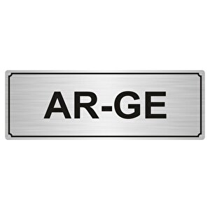 Ar-ge Yönlendi̇rme Levhasi 7cmx20cm Gümüş Renk Metal
