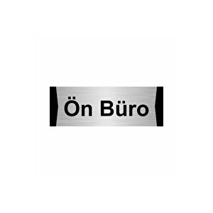 Ön Büro 10x20cm Gümüş Renk Metal Yönlendirme Levhası