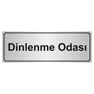 Di̇nlenme Odasi Yönlendi̇rme Levhasi 5cmx20cm Gümüş Renk Metal