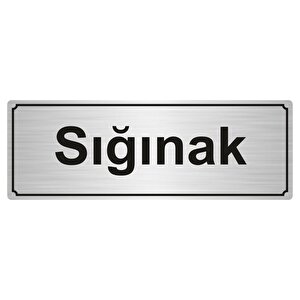 Siğinak Yönlendi̇rme Levhasi 10cmx20cm Gümüş Renk Metal