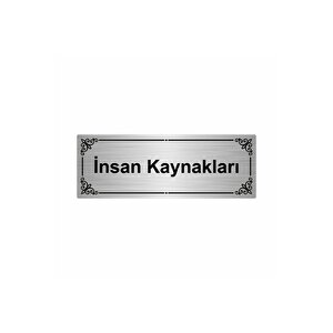İnsan Kaynakları 7x20cm Gümüş Renk Metal Yönlendirme Levhası