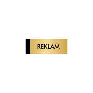 Metal Yönlendirme Levhası, Departman Kapı Isimliği Reklam 7x20 Cm Altın Renk