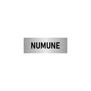 Metal Yönlendirme Levhası, Departman Kapı İsimliği Numune 7x20 Cm Gümüş Renk
