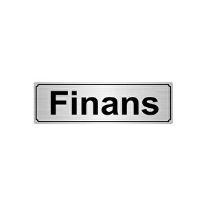 Fi̇nans Yönlendi̇rme Levhasi 7cmx20cm Gümüş Renk Metal