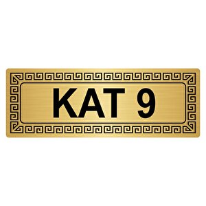 Kat 9 7cmx20cm Metal Yönlendi̇rme Levhasi Altin Renk Metal