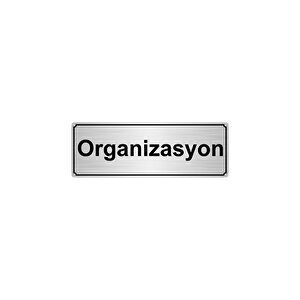 Organi̇zasyon Yönlendi̇rme Levhasi 10cmx20cm Gümüş Renk Metal