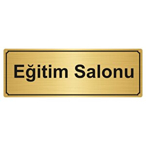 Eği̇ti̇m Salonu Yönlendi̇rme Levhasi 7cmx20cm Altin Renk Metal