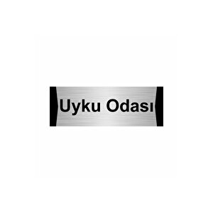 Uyku Odası 10x20cm Gümüş Renk Metal Yönlendirme Levhası