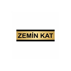 Zemi̇n Kat 5x20cm Altın Renk Metal Yönlendirme Levhası