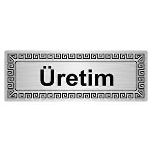 Üretim 7cmx20cm Metal Yönlendi̇rme Levhasi Gümüş Renk Metal