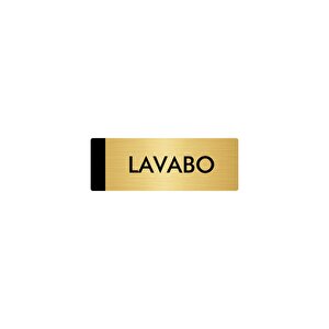 Metal Yönlendirme Levhası, Departman Kapı Isimliği Lavabo 10x20 Cm Altın Renk