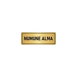 Metal Yönlendirme Levhası, Departman Kapı İsimliği Numune Alma 10x20 Cm Altın Renk