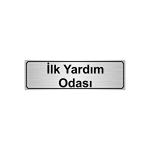 İlk Yardim Odasi Yönlendi̇rme Levhasi 10cmx20cm Gümüş Renk Metal