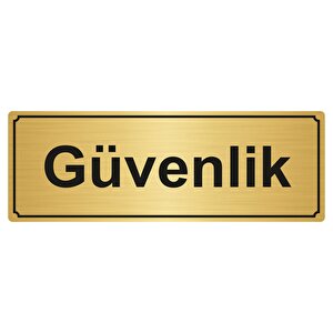 Güvenli̇k Yönlendi̇rme Levhasi 5cmx20cm Altin Renk Metal