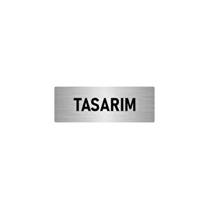 Metal Yönlendirme Levhası, Departman Kapı İsimliği Tasarım 10x20 Cm Gümüş Renk