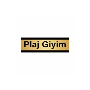 Plaj Giyim 10x20cm Altın Renk Metal Yönlendirme Levhası