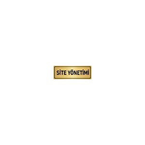 Metal Yönlendirme Levhası, Departman Kapı İsimliği Site Yönetimi 10x20 Cm Altın Renk