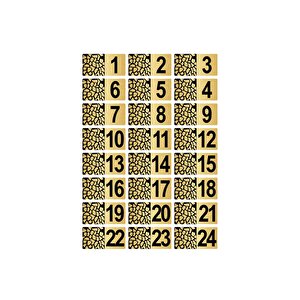 Metal Kapı Masa Dolap Posta Kutusu Numarası 4x8 Cm Altın Renk (1…24)