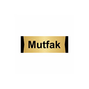 Mutfak 5x20cm Altın Renk Metal Yönlendirme Levhası