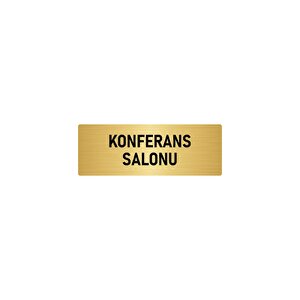 Metal Yönlendirme Levhası, Departman Kapı İsimliği Konferans Salonu 7x20 Cm Altın Renk